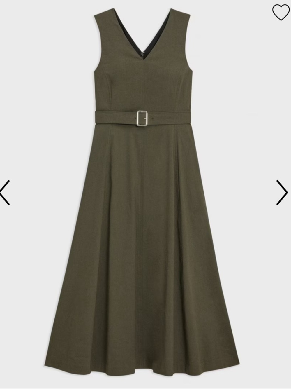 V-Neck Volume Dress in Good Linen - Picture 4 of 7